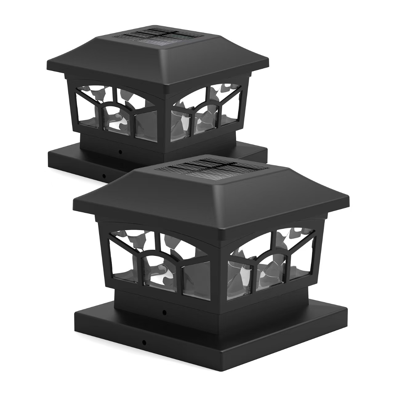 Двоен режим на соларна пост капа светлина Соларна градина светлина